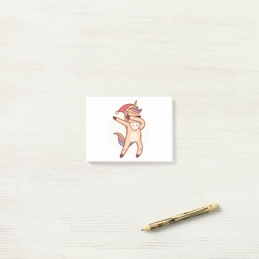 eenhoorn kerstmis post-it® notes (Op bureau)