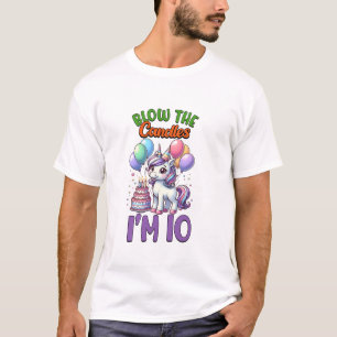 Eenhoorn Kids 10e verjaardagsfeest Jongen 10 jaar T-shirt