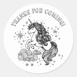 Eenhoorn Kids Verjaardagsfeest Gepersonaliseerde K Ronde Sticker