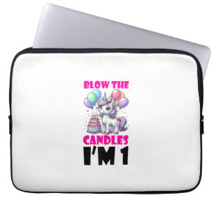 Eenhoorn Kinder 2e Verjaardag Party Boy 2 Jaar Oud Laptop Sleeve