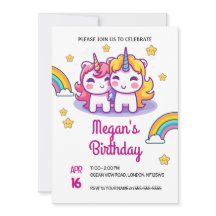 Eenhoorn Kinder Leuke Feestdag Verjaardag