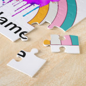 Eenhoorn Kinder personaliseren Legpuzzel (Zijkant)