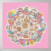 Eenhoorn Kinderfeest Poster (Voorkant)