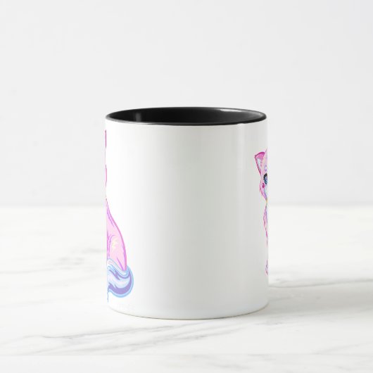 Eenhoorn Kitten Regenboog Koffie Mok (Midden)