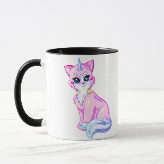 Eenhoorn Kitten Regenboog Koffie Mok (Links)