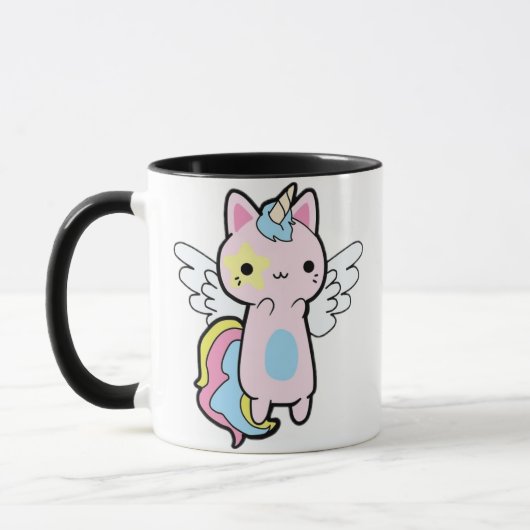 eenhoorn kitten regenboog Koffie Mok (Links)