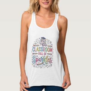 Eenhoorn klaslokaal vol glitters Originele Merch Tanktop