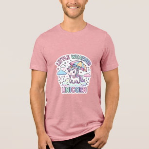 Eenhoorn Klein Weer Eenhoorn Grafisch Ontwerp Wit Tri-Blend Shirt
