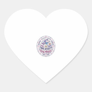 Eenhoorn Kleine Atleet Grote Magie Speelse Print o Hart Sticker