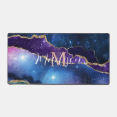 Eenhoorn Kleuren Agaat Roos Gouden Glitter Desk Ma Bureaumat (Voorkant)