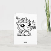 Eenhoorn Kleurplaten Afbeeldingen voor Verjaardags (Achterkant)