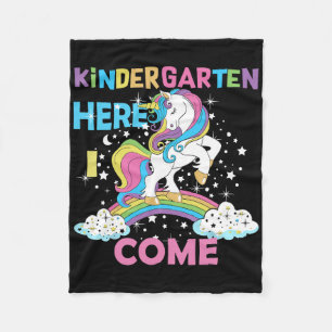 Eenhoorn kleuterschool hier kom ik school kleuters fleece deken