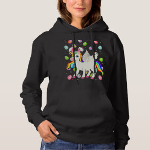 Eenhoorn Konijn Paasei Grappige Eenhoorn Paaszon Hoodie