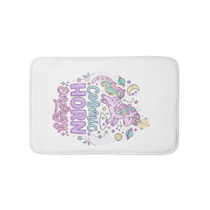Eenhoorn Kosmische Hoorn Energie Schattig Pastel G Badmat