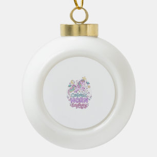 Eenhoorn Kosmische Hoorn Energie Schattig Pastel G Keramische Bal Ornament