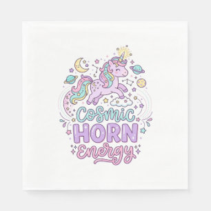 Eenhoorn Kosmische Hoorn Energie Schattig Pastel G Servet