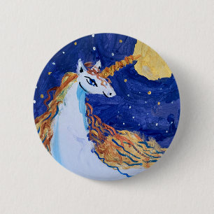 Eenhoorn "Kunst door kinderen" Ronde Button 5,7 Cm