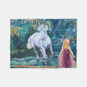 Eenhoorn Kunst Fleece Deken