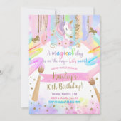 Eenhoorn kunst, schilderen, meisje verjaardag uitn kaart (Voorkant)