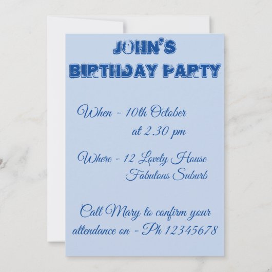 Eenhoorn Kunst Watercolour Jongens Verjaardagsuitn Kaart (Achterkant)