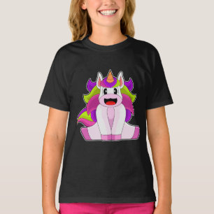 Eenhoorn lange haren t-shirt