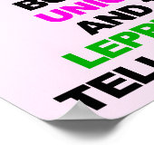 Eenhoorn Leprechaun Grappige Poster Bord (Hoek)