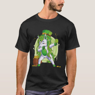 Eenhoorn Leprechaun Hoed Kostuum Dabbing Dans Vaka T-shirt