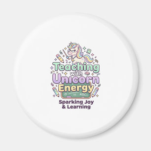 Eenhoorn lesgeven met Eenhoorn Energie Vet Typogra Magneet
