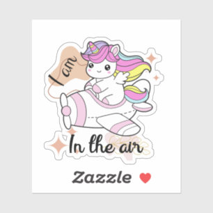 Eenhoorn leuk sticker ontwerp