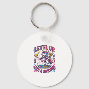 Eenhoorn Level Up Als een Eenhoorn Reclame Mooie C Sleutelhanger