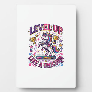 Eenhoorn Level Up Als een Eenhoorn Reclame Mooie G Fotoplaat