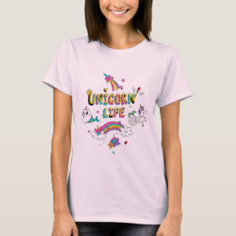 Eenhoorn Leven Kleurrijk Esthetisch Eenhoorn Ontwe T-shirt