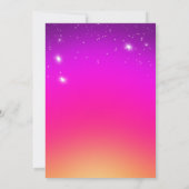 Eenhoorn Levendig sinaasappel, roze, paarse verjaa Kaart (Achterkant)