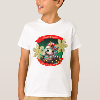 Eenhoorn Licht Kerstmis T-shirt