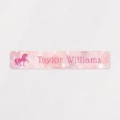 Eenhoorn lichtroze etherische bokeh waterdichte na labels (Design 1)