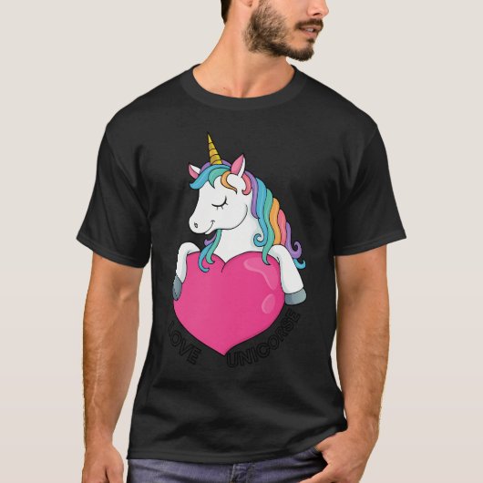 eenhoorn Liefde T-shirt (Voorkant)