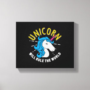 Eenhoorn Liefhebber Cadeau eenhoorn Zal de Wereld Canvas Afdruk