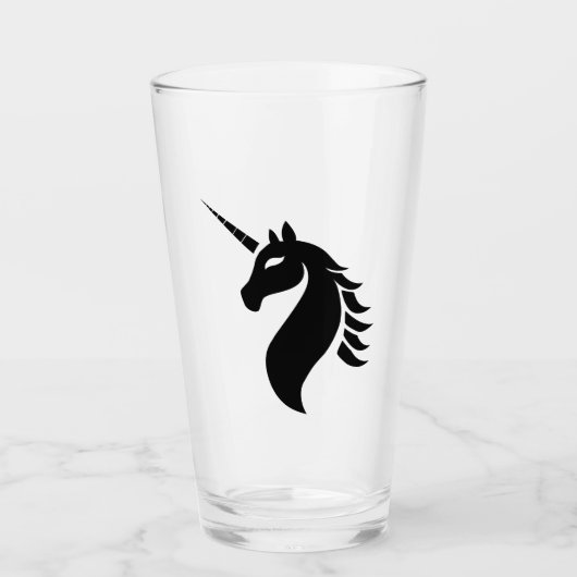Eenhoorn logo drink glas (Voorkant)