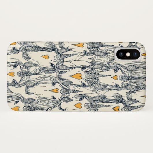 eenhoorn love indigo citrus pearl Case-Mate iPhone case (Achterkant (horizontaal))