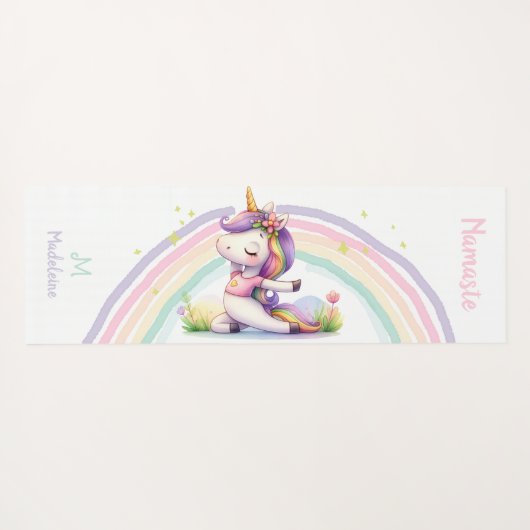 Eenhoorn Lovers Namaste Yoga Plezier Schattigee Na Yogamat (Achterkant (horizontaal))