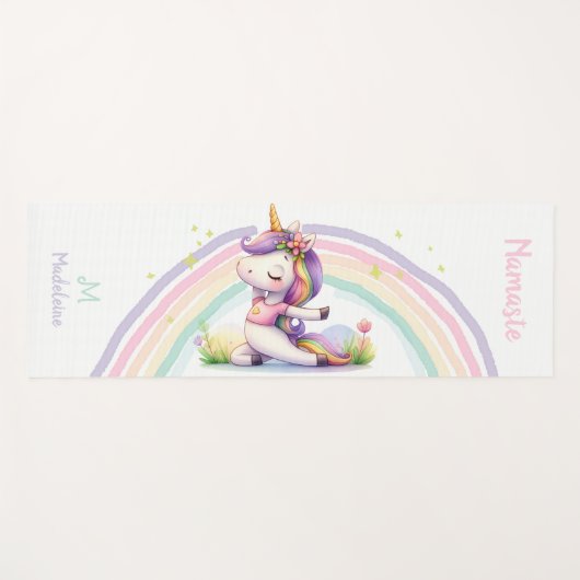 Eenhoorn Lovers Namaste Yoga Plezier Schattigee Na Yogamat (Voorkant (horizontaal))
