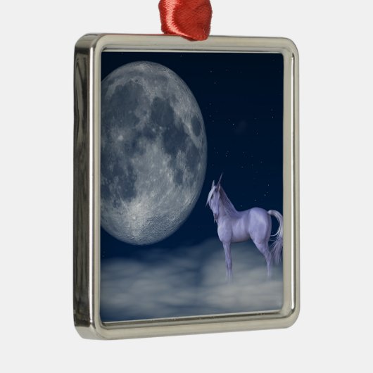 Eenhoorn maan magie metalen ornament (Rechts)