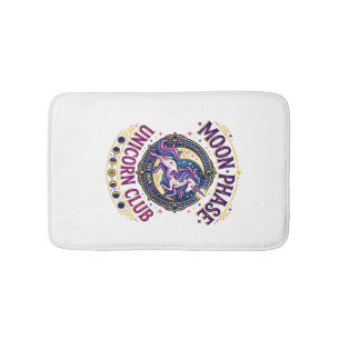 Eenhoorn Maanfase Eenhoorn Club Commercieel Shirt  Badmat