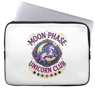 Eenhoorn Maanfase Eenhoorn Club Commercieel Shirt  Laptop Sleeve