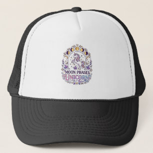 Eenhoorn Maanfasen Eenhoorn Witte Achtergrond Shir Trucker Pet