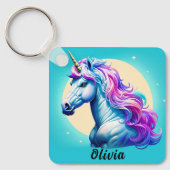  eenhoorn maanlicht: Jouw naam in sterren Sleutelhanger (Voorkant)