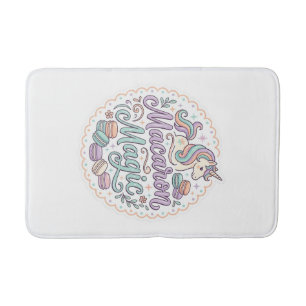 Eenhoorn Macaron Magie Whimsical T-Shirt Ontwerp_1 Badmat