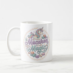 Eenhoorn Macaron Magie Whimsical T-Shirt Ontwerp_1 Koffiemok