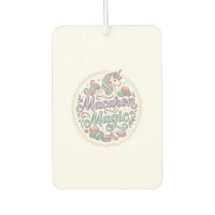 Eenhoorn Macaron Magie Whimsical T-Shirt Ontwerp_1 Luchtverfrisser