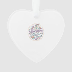 Eenhoorn Macaron Magie Whimsical T-Shirt Ontwerp_1 Ornament